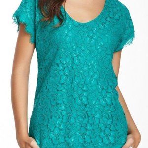 TT: Diane von Furstenberg - Parakeet Cholula Lace Top